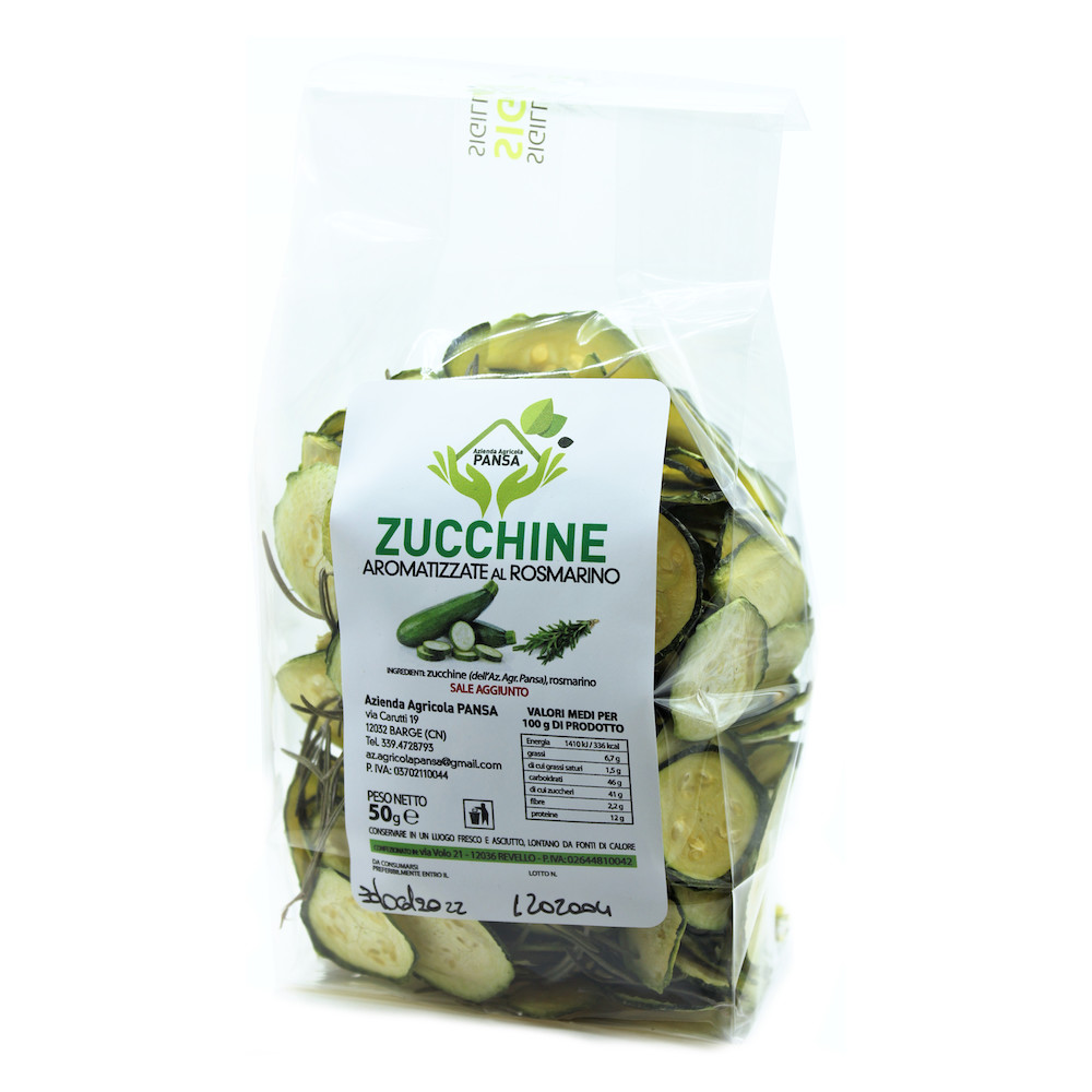 "DEHYDRATED ZUCCHINI WITH ROSEMARY"  AGRICOLA PANSA 50g